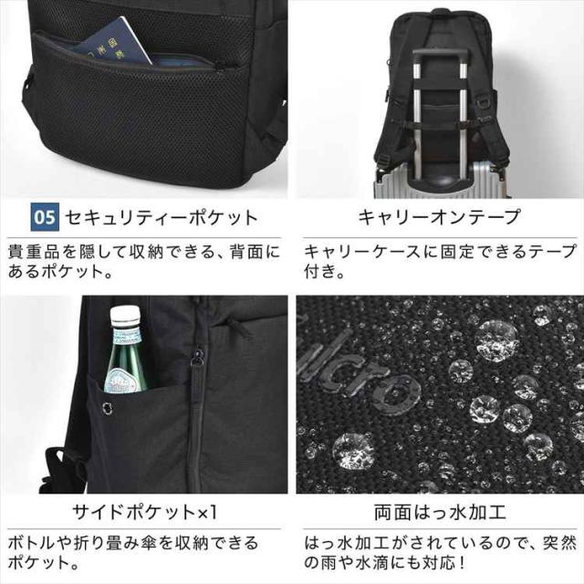 ビジネスリュック メンズ 薄型 大容量 fulcro フルクロ Co-work fma-0035 17L A4 撥水 軽量 タブレット パソコン収納 15インチ ポケット多い リュック ビジネスバッグ バックパック 黒 ブラック ネイビー 仕事 出張 通勤 通学 自転車 社会人 サラリーマン ブランド 20代 30代_6