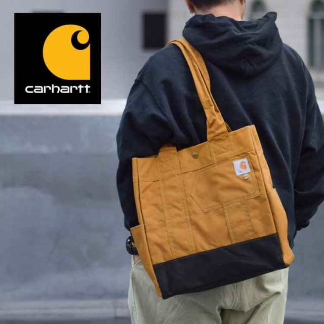 トートバッグ carhartt カーハート ブランド メンズ レディース トート 茶色 黒 紺 ロゴ タグ ワーク アメカジ ストリート マザーズバッグ カジュアル 手提げバッグ A4 旅行 中学生 高校生 大人 頑丈 丈夫 シンプル ポケット 通勤 通学 サブバッグ かっこいい おしゃれ 人気の通販は
