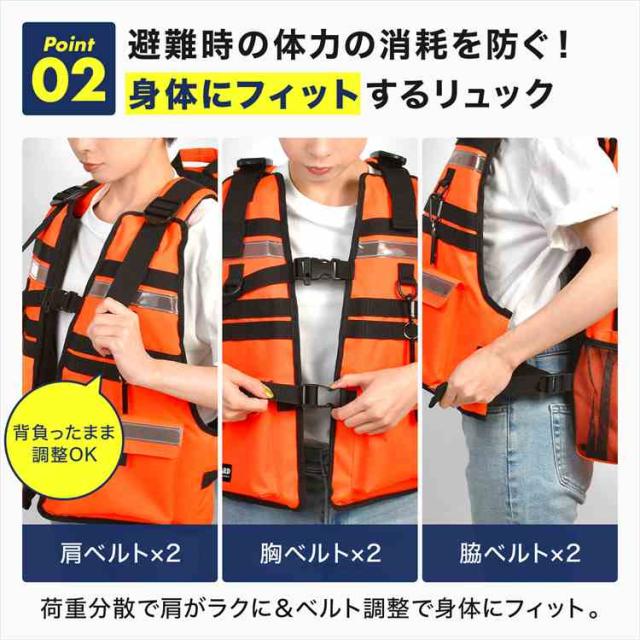 水に浮く 防災リュック GUARD ガード 防水 ライフジャケット一体型