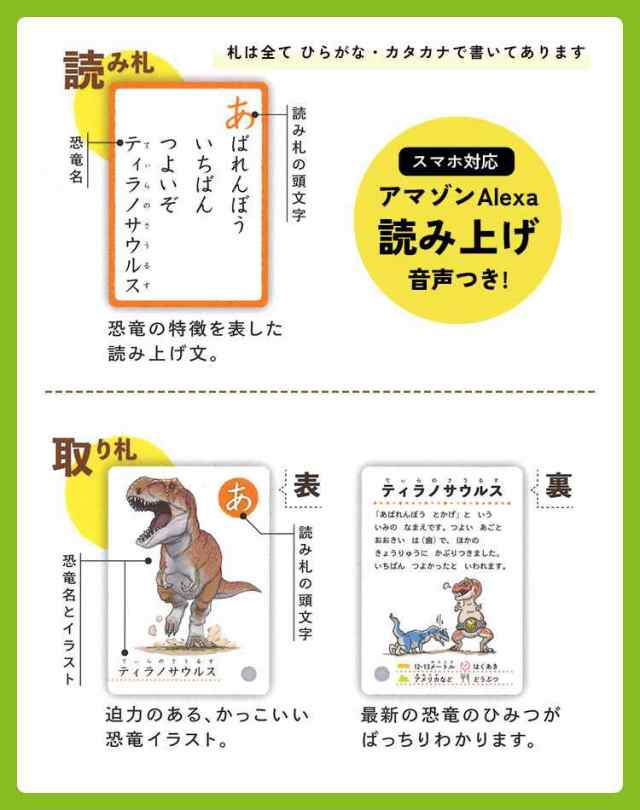 かるた 子供 カードゲーム ひらがな 幼稚園 保育園 大人 恐竜かるた きょうりゅう ことわざ ひらがなかるた 勉強 知育 おもちゃ アマゾンの通販はau Pay マーケット Hauhau