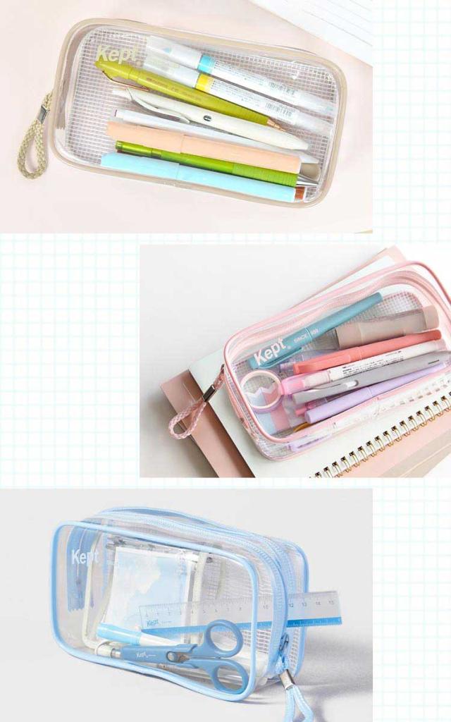 ペンケース Kept かわいい クリア 筆箱 中学生 ペンポーチ 高校生 筆記 