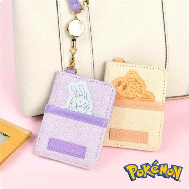 パスケース ポケモン リール付き 子供 二つ折り 定期入れ 3枚 伸びる