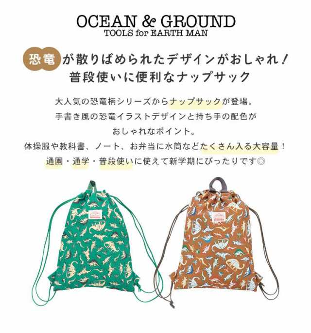 体操着袋 、 お着替え袋(恐竜柄⑦) - 手提げ・レッスンバッグ・入園グッズ