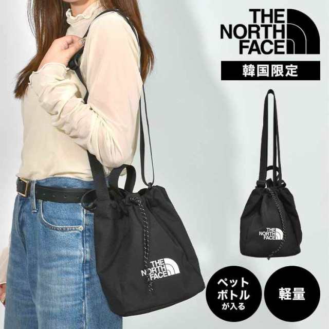 ショルダーバッグ THE NORTH FACE ザ ノース フェイス 韓国限定 レディース メンズ 斜めがけ バケットバッグ ミニ 小さめ 大人 軽量 ショルダーバック バッグ 鞄 カバン 巾着 縦型 おしゃれ シンプル 黒 ブラック ロゴ ペットボトルが入る サブバッグ 旅行 NN2PP51J ブランドの通販は
