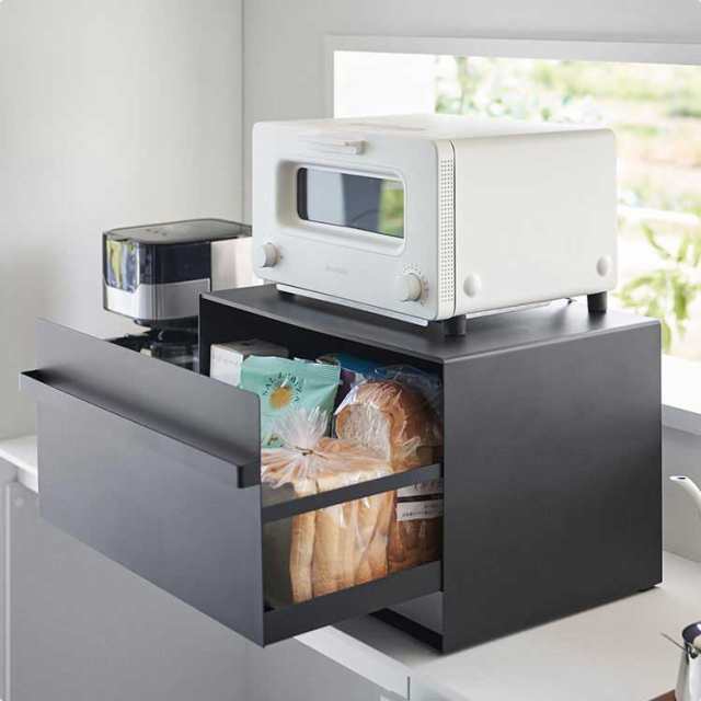 山崎実業 ブレッドケース 引き出し型2段 タワー 1857 1858 tower パンケース キッチン 小物 収納 食パンケース ボックス 1斤 2斤 二斤 大