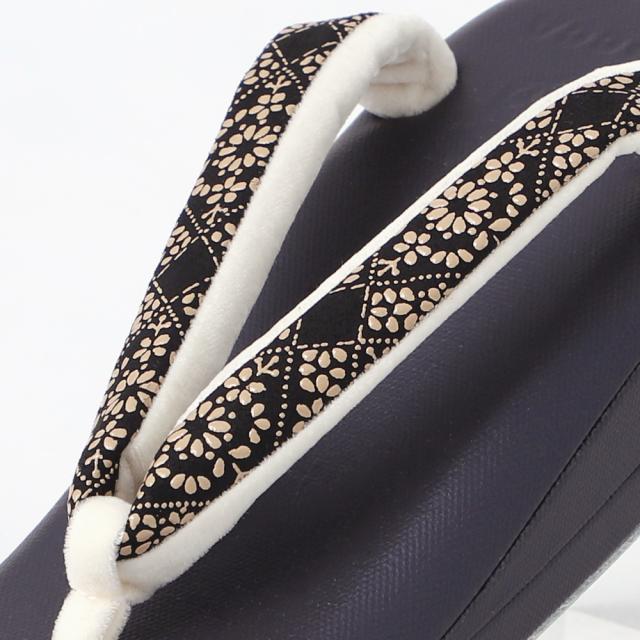 草履 印伝 革 鼻緒 草履 日本製 六花 ROCCA レディース カジュアル