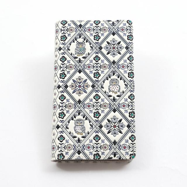 浅草文庫 スマホケース 手帳型 多機種 スマホカバー 友禅染 型押し