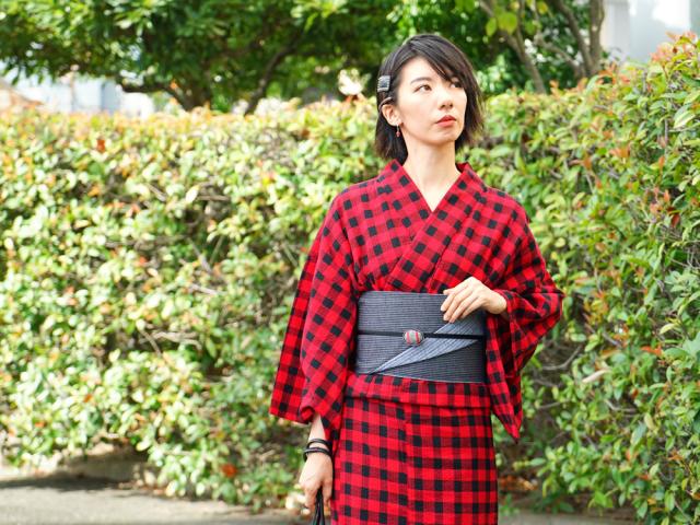 浴衣 大人 落ち着いた シンプル 単品 しじら織 久留米 着物