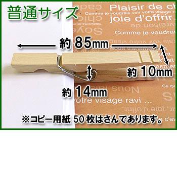 ウッドクリップ：普通サイズ（M50個パック）木製洗濯ばさみ・ウッド