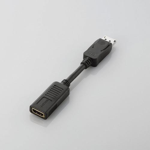 エレコム 変換アダプタ Displayport-HDMI ブラック AD-DPHBK ﾃﾞｨｽﾌﾟﾚｲﾎﾟｰﾄ-HDMI変換ｱﾀﾞﾌﾟﾀ / ﾌﾞﾗｯｸ ELECOM 送料無料