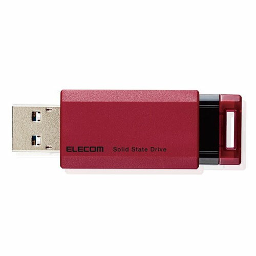 エレコム ELECOM SSD 外付け ポータブル 1TB 小型 ノック式 USB3.2 ...