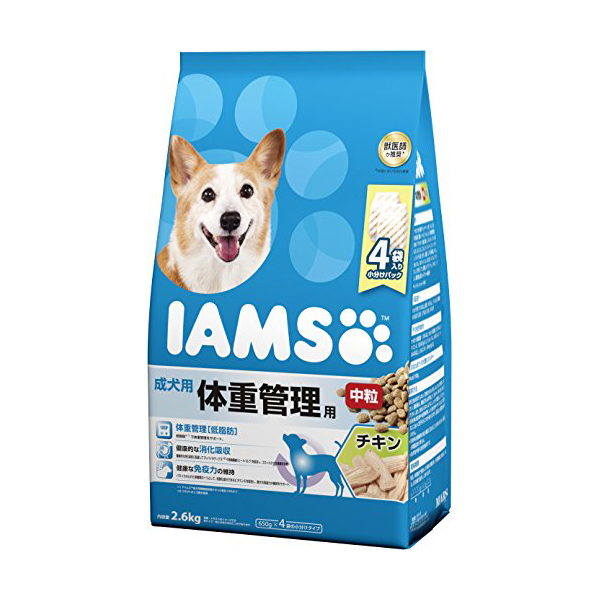 アイムス 成犬用 体重管理用 チキン 中粒２．６ｋｇ おまとめセット 6個 ドッグフード ドックフート 犬 イヌ いぬ ドッグ ドック dog ワンちゃん 送料無料