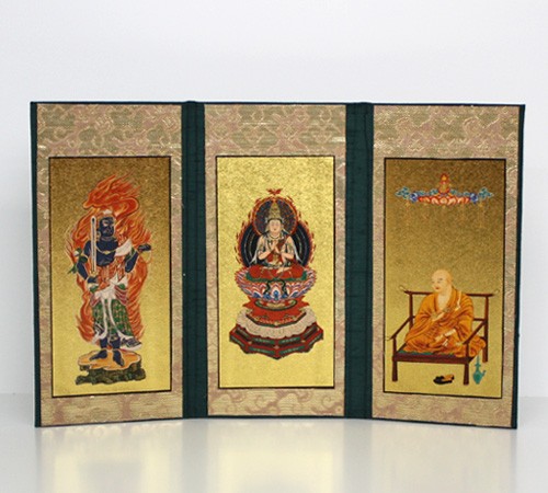 『メール便OK』三折り本尊(真言宗)『中』 家具調仏具 モダン仏具の通販は 6,255円