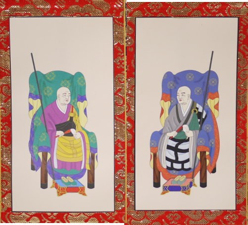 掛け軸 ご両脇1対(浄土宗)『50代』新金(上) 家具調仏具 モダン仏具