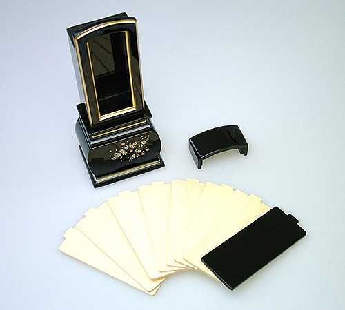 『最短3日で発送 文字入れ無料』綺羅 ロイヤルブルー 5.0寸 家具調位牌 モダン位牌 #2