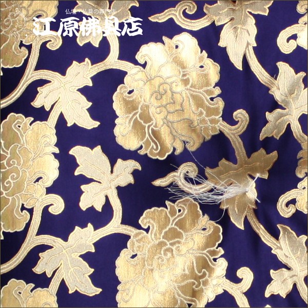 仏前・御前座布団(高級正絹製) 牡丹(紫)_2