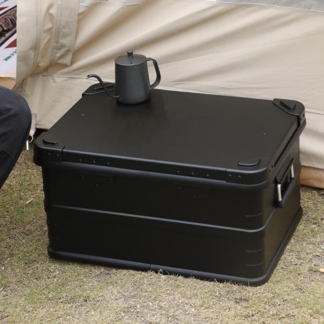 ★マットブラック★スタッキング アルミ コンテナボックス★30Ｌ★アウトドア収納 楽天市場】☆マットブラック☆スタッキング アルミ コンテナ