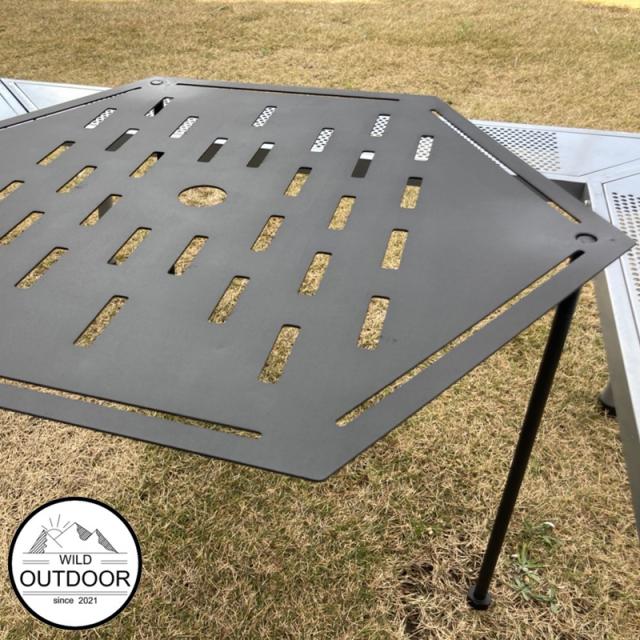WILD OUTDOOR ヘキサゴン アイアン テーブル 鉄仮面テーブル アイアン