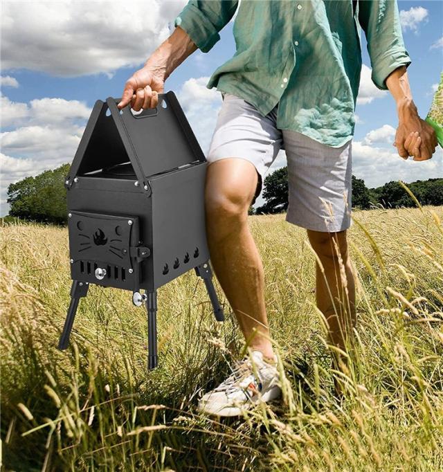 アウトドア薪ストーブ ねこ型ストーブ キャンピング野外ストーブ 薪ストーブ　ストーブ　stove_9