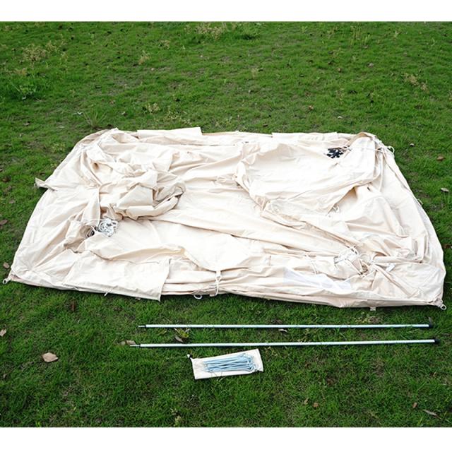 CHANODUG ファミリーテント 山小屋テント 屋根付テント ポールテント