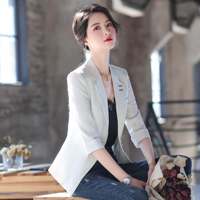 レディース 春 夏 秋 細身 スーツジャケット テーラード 七分袖 ブレザー フォーマル 無地 ビジネスジャケット サマージャケット オフィの通販はau Pay マーケット Gabrics