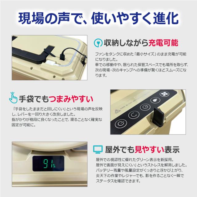 熱中症対策に！ ミストファン ミスト扇風機 2026年モデル 屋外用 業務用 冷却ファン コードレス充電式 工場用 建設現場 屋外 倉庫 イベント会場 キャンプ BBQ ペット スポットクーラー バッテリー 扇風機 送風機 暑さ対策 熱中症 KMネクスト_3