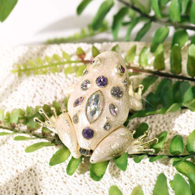 ジュエルフロッグ（ブルーグリーン） 蛙 カエル 置物 インテリア 雑貨