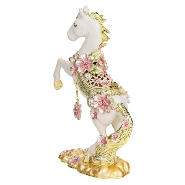 【正規品】＜桜天馬＞午年 馬 干支の置物 大きいタイプ さくら インテリア雑貨 玄関 金属 白馬 2026年 桜 東京銀座PICALS 東京銀座ピカルス ピィアース EX633-1