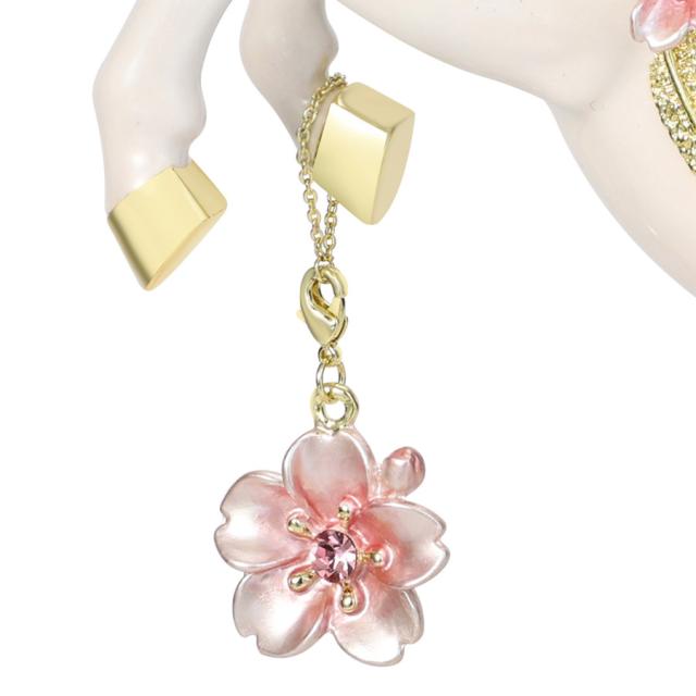 【正規品】＜桜天馬＞午年 馬 干支の置物 大きいタイプ さくら インテリア雑貨 玄関 金属 白馬 2026年 桜 東京銀座PICALS 東京銀座ピカルス ピィアース EX633-1