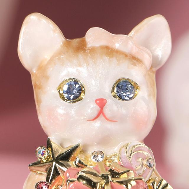 ルル・キャンディ(プレゼント) 商標登録済み 猫 ネコ ジュエリーボックス ピィアース 東京銀座PICALS 東京銀座ピカルス 可愛い ブランド おしゃれ プレゼント オブジェ 置物 動物 誕生日プレゼント プロポーズ ペット 骨壺 メモリアルボックス ペット_9