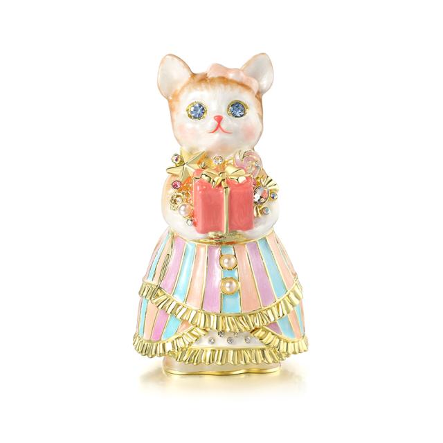 ルル・キャンディ(プレゼント) 商標登録済み 猫 ネコ ジュエリーボックス ピィアース 東京銀座PICALS 東京銀座ピカルス 可愛い ブランド おしゃれ プレゼント オブジェ 置物 動物 誕生日プレゼント プロポーズ ペット 骨壺 メモリアルボックス ペット_12