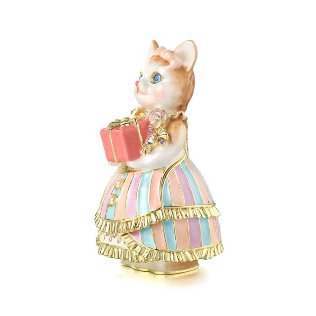 ルル・キャンディ(プレゼント) 商標登録済み 猫 ネコ ジュエリーボックス ピィアース 東京銀座PICALS 東京銀座ピカルス 可愛い ブランド おしゃれ プレゼント オブジェ 置物 動物 誕生日プレゼント プロポーズ ペット 骨壺 メモリアルボックス ペット_13