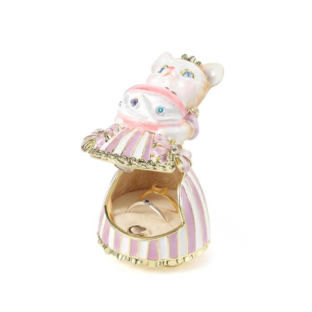 ルル・キャンディ(マカロン) 商標登録済み 猫 ネコ ジュエリーボックス ピィアース 東京銀座PICALS 東京銀座ピカルス 可愛い ブランド おしゃれ プレゼント オブジェ 置物 動物 誕生日プレゼント プロポーズ ペット 骨壺 メモリアルボックス ペット_14