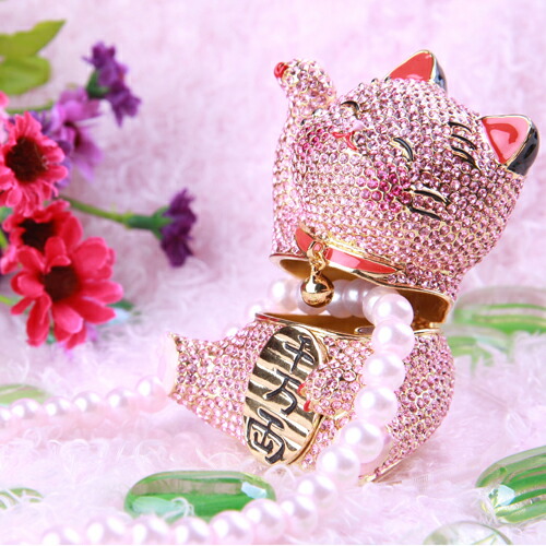 煌めき招き猫 まねき猫 金運 ジュエリーボックス ピィアース 東京銀座
