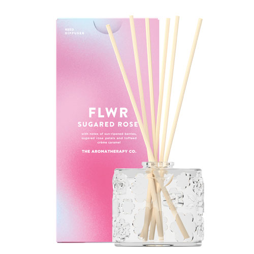 芳香剤 おしゃれ スティック リードディフューザー FLWR フラワー シュガードローズ 3個セット スティックディフューザー
