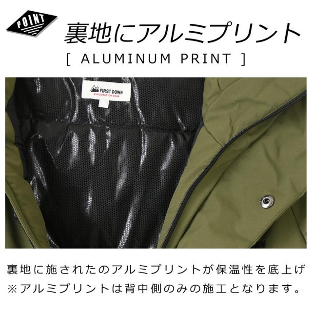 First Down EX ファーストダウン オールウェザー 裏アルミ 中綿パーカー メンズ 中わたダウンジャケット 撥水 防風 耐水圧10000mm 【A1-1232】 送料無料_3