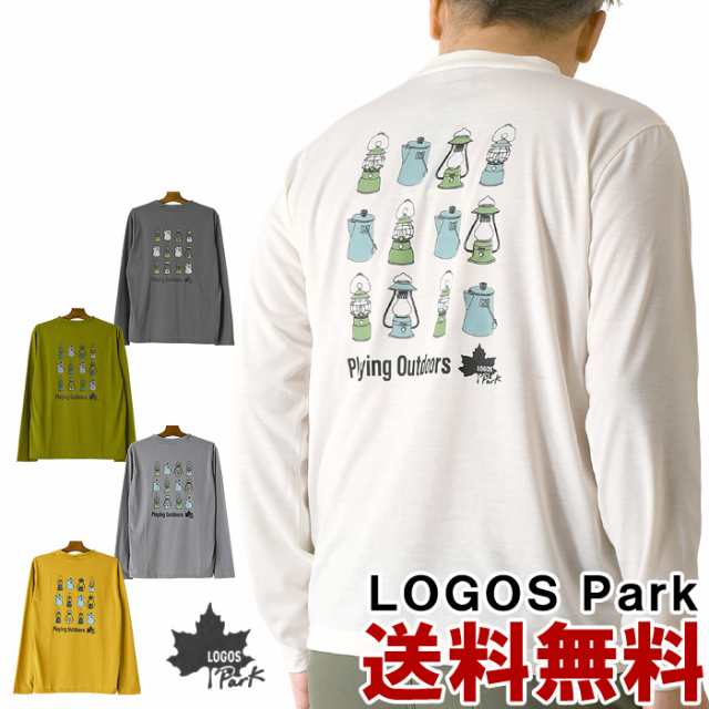 ロゴス LOGOS park バックプリント 長袖 Tシャツ メンズ アウトドア