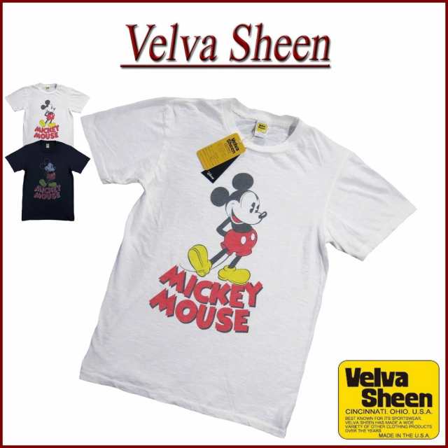 2色4サイズ Jd541 新品 Velva Sheen Mickey ベルバシーン ミッキーマウス コラボ Usa製 半袖 スラブ Tシャツ メンズ ベの通販はau Pay マーケット ｊ２