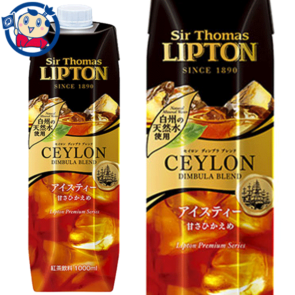 送料無料 キーコーヒー リプトン アイスティー 甘さひかえめ テトラプリズマ 1000ml×6本入×3ケース の通販は 5,030円