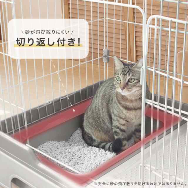 キャットケージ トイレ付き 3段 猫ケージ ケージ ペット 猫 キャット タワー 収納 キャスター 付 脱走防止扉 ねこ ネコケージ コンパ｜au  PAY マーケット