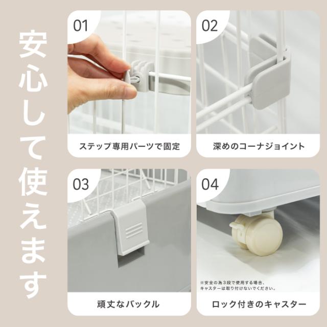 キャットケージ 3段 トイレ付き キャスター付 cattowerstadium_8