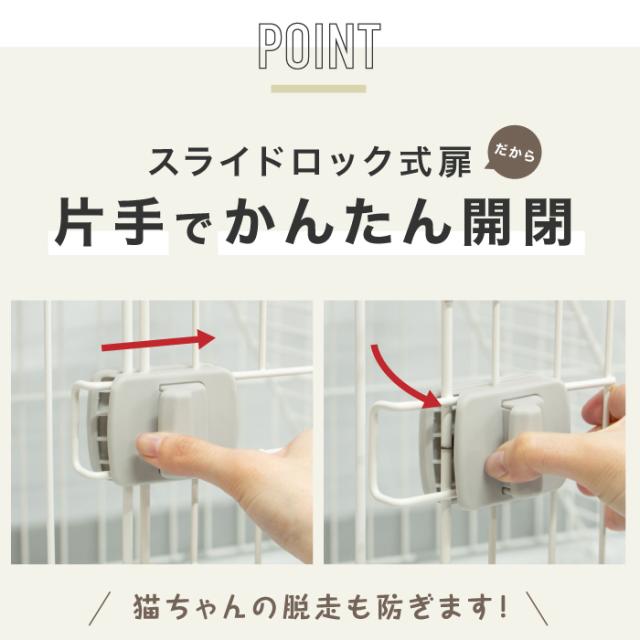 キャットケージ 3段 トイレ付き キャスター付 cattowerstadium_11