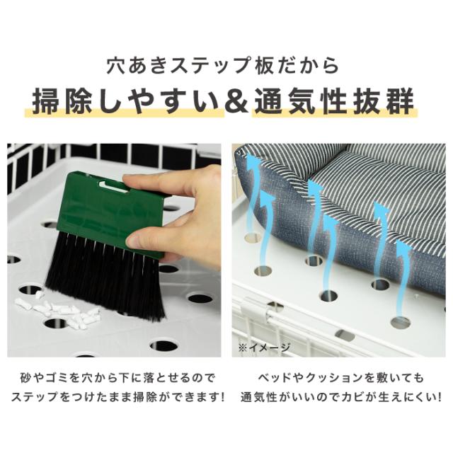 キャットケージ 3段 トイレ付き キャスター付 cattowerstadium_14