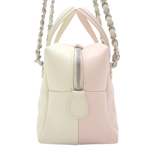 CHANEL(シャネル) マトラッセ バイカラー チェーンショルダーバッグ ショルダーバッグ 2way 肩掛け ハンドバッグ レザー ホワイト白シロ の通販は