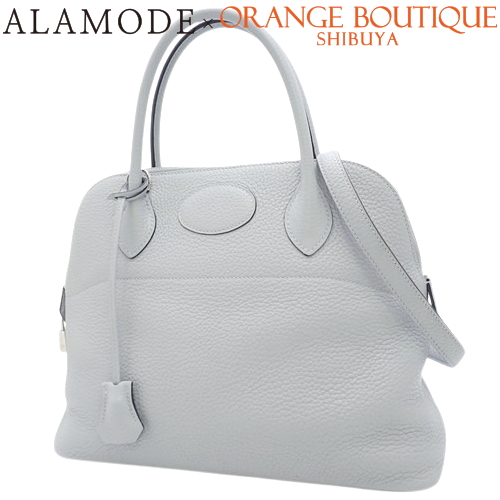 HERMES(エルメス) ボリード 31 ハンドバッグ 2way ショルダー 肩掛け 斜め掛け トリヨンクレマンス パラジウム金具 ブルーグラシエ ライの通販は