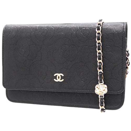 CHANEL(シャネル) ココマーク カメリア チェーンウォレット 長財布 ...