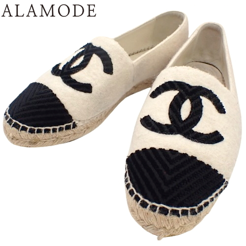 CHANEL(シャネル) ココマーク エスパドリーユ シューズ スリッポン 