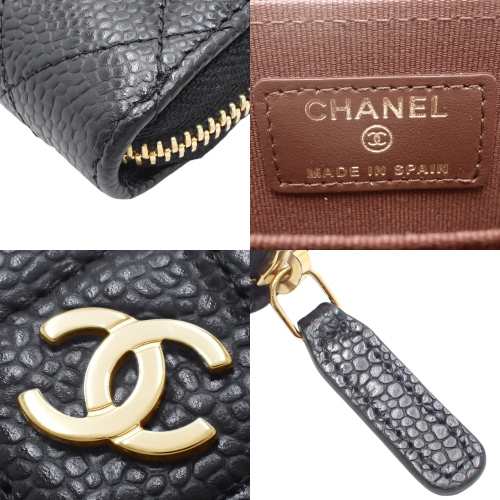 CHANEL(シャネル) マトラッセ クラシック ジップ コインパース 小銭入れ・コインケース ミニウォレット ラウンドファスナー 財布 マット