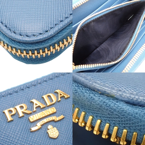 PRADA(プラダ) ジップアラウンド ウォレット 長財布 ラウンド 