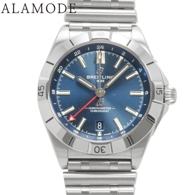 【保証書付】ブライトリング クロノマット オートマチック GMT40 A32398 SS ステンレススチール 自動巻き 腕時計 ブルー シルバー メンズ 40802107574【中古】【アラモード】の通販は